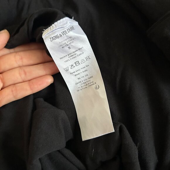 Zadig and Voltaire Womens Sz Small Amour Long sleeve Shirt - Picture 8 of 9